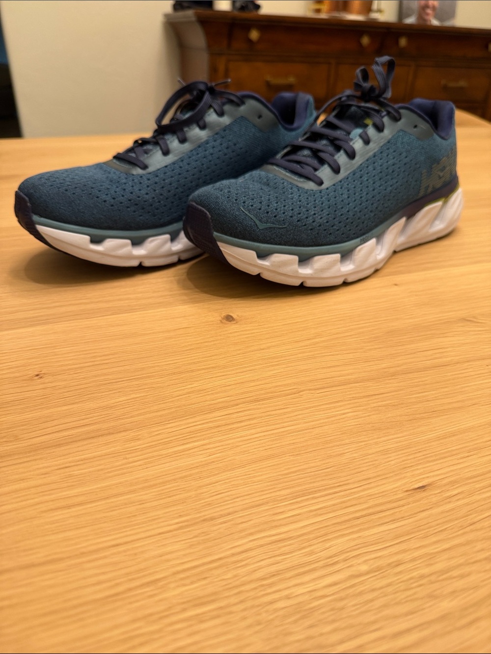 Hoka Mens 10 Elevon storm blue lightweight running athletic shoes
